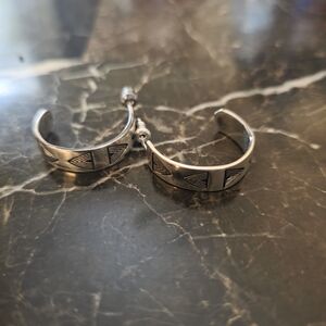 Silver Cuff Earrings